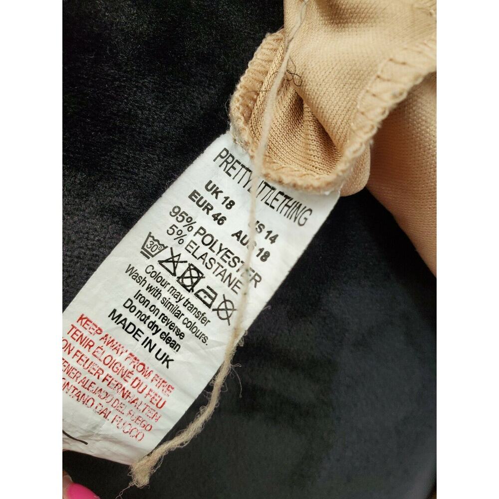 Prettylittlething Women Brown Polyester Round Neck Sleeveless Long Maxi Dress 14 - Picture 10 of 11